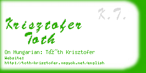 krisztofer toth business card